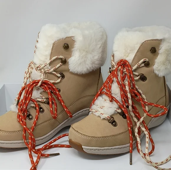 Aetrex Tan and Red Ankle Booties with Stylish Design - Picture 11 of 16